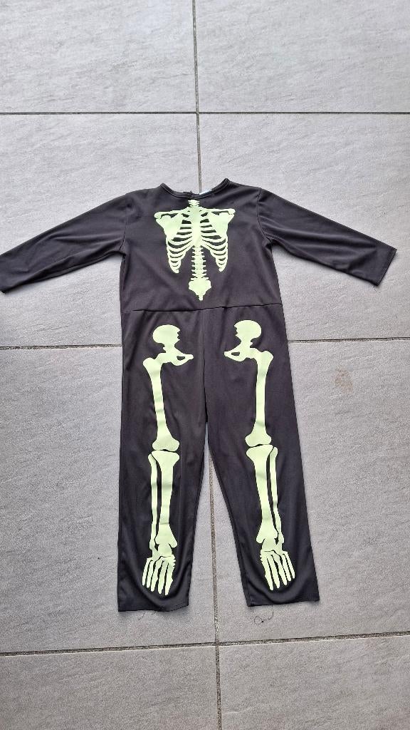 Halloween carnaval skelet zonder muts 110-116-122, Kinderen en Baby's, Carnavalskleding en Verkleedspullen, Ophalen of Verzenden