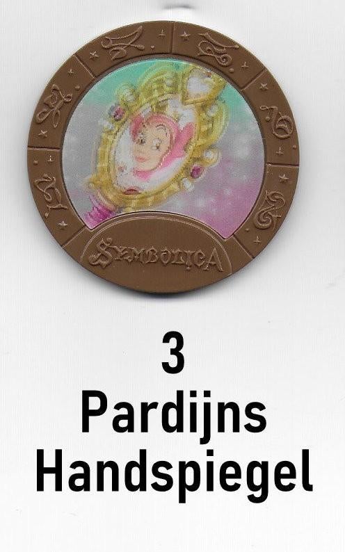 Emte Efteling medaillon nr 3 Pardijns handspiegel, Verzamelen, Efteling, Ophalen of Verzenden, Zo goed als nieuw, Overige typen