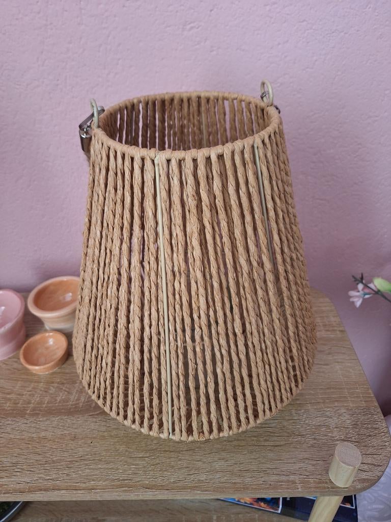 Sfeervolle lantaarn windlicht  van jute, Ophalen, Overige materialen, Gebruikt, Bruin