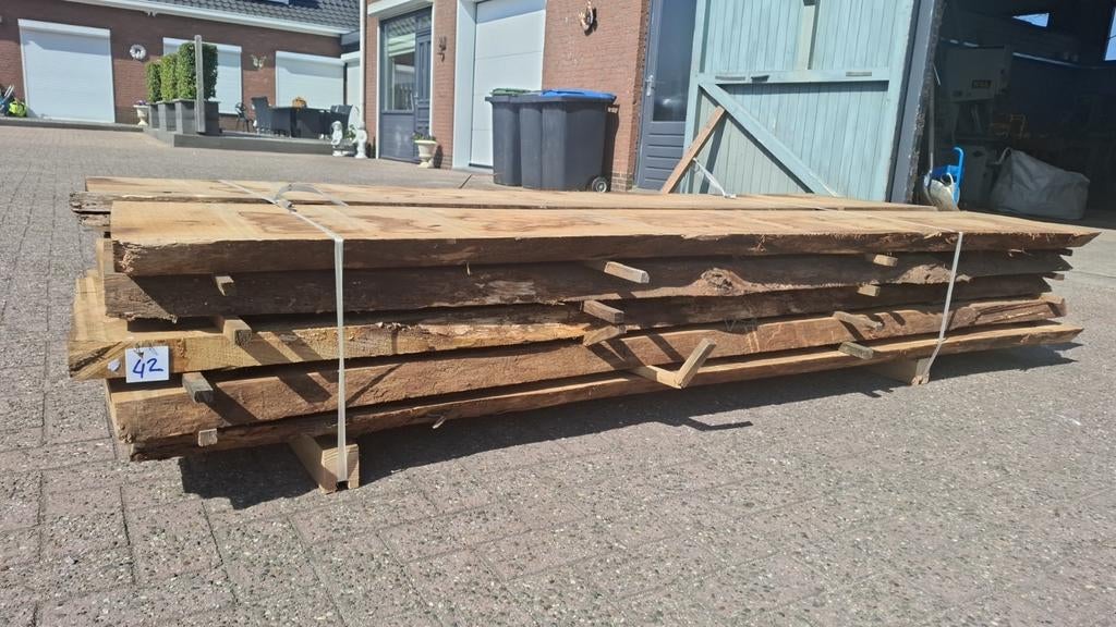 Eikenhouten schaaldelen 54 mm gedroogd, Ophalen, 25 tot 50 mm, Eiken, Zo goed als nieuw