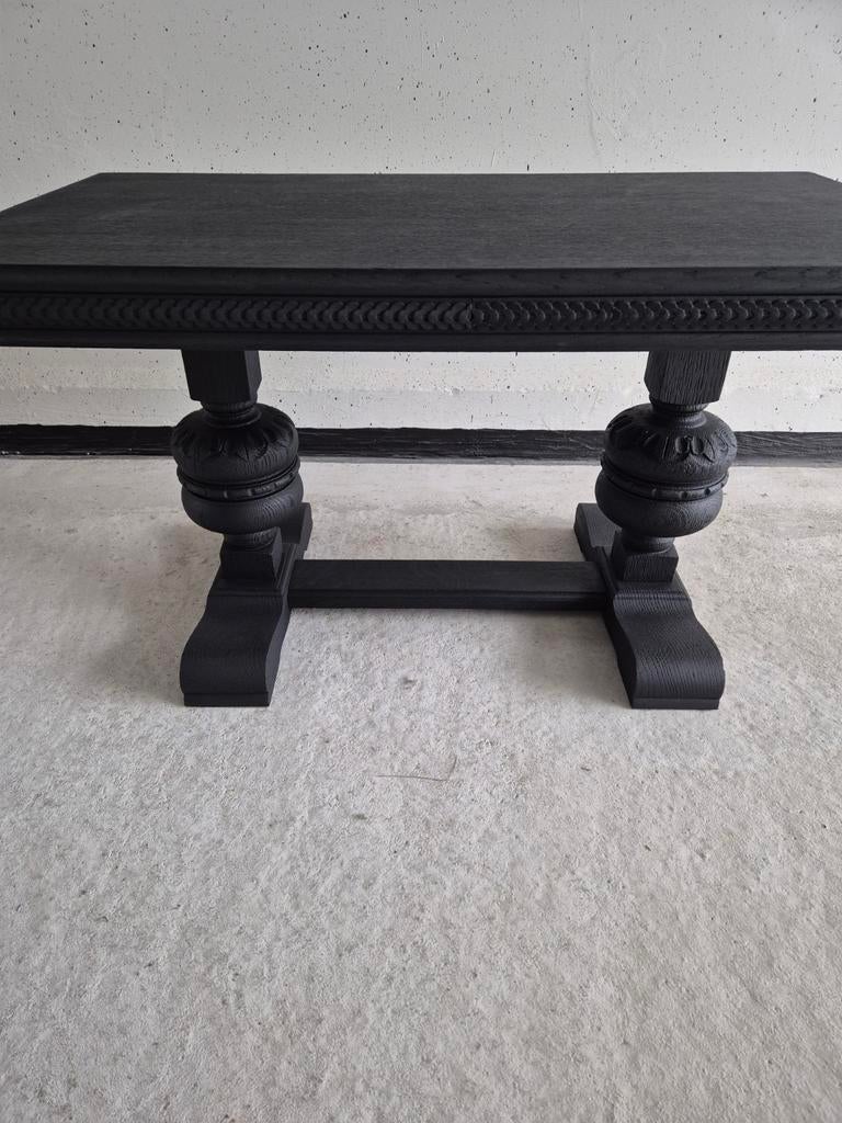 Salontafel Kloosterpoot Matzwart - 100x55cm, Ophalen, Gebruikt, 100 tot 150 cm, 50 tot 75 cm