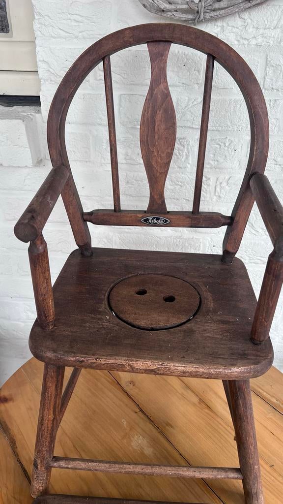 Vintage Houten Kinderstoel, Ophalen of Verzenden, Gebruikt, Overige typen