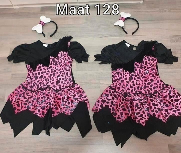 Meisjes carnavals jurkje maat 128 €15,- per stuk, Ophalen of Verzenden, Zo goed als nieuw, 122 t/m 128, Meisje