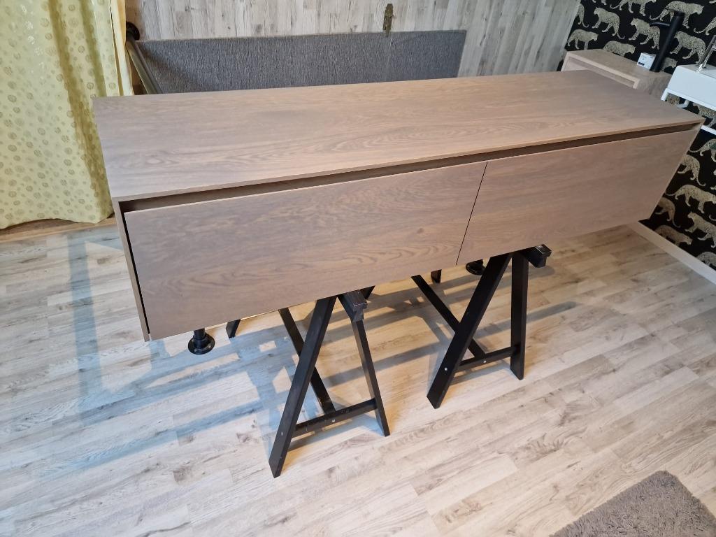 Opidium! Massief eiken houten badmeubel tbv waskom 160cm, 150 tot 200 cm, Nieuw, Ophalen of Verzenden, Minder dan 100 cm
