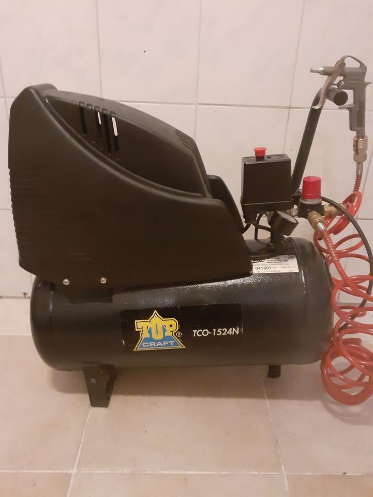 Compressor Top Craft TCO-1524N - Zo goed als nieuw!, 6 tot 10 bar, Ophalen of Verzenden, Zo goed als nieuw, Minder dan 200 liter/min