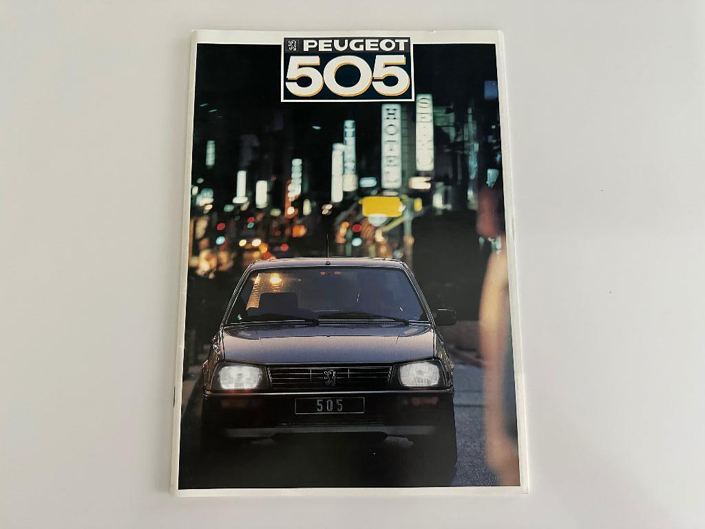 Folder Peugeot 505 Duitstalig 1987, Ophalen of Verzenden, Zo goed als nieuw, Peugeot