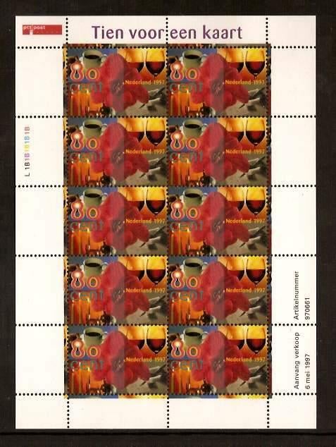 Nederland NVPH nr V1720 postfris Amaryllis, glas wijn 1997, Ophalen of Verzenden, Na 1940, Postfris
