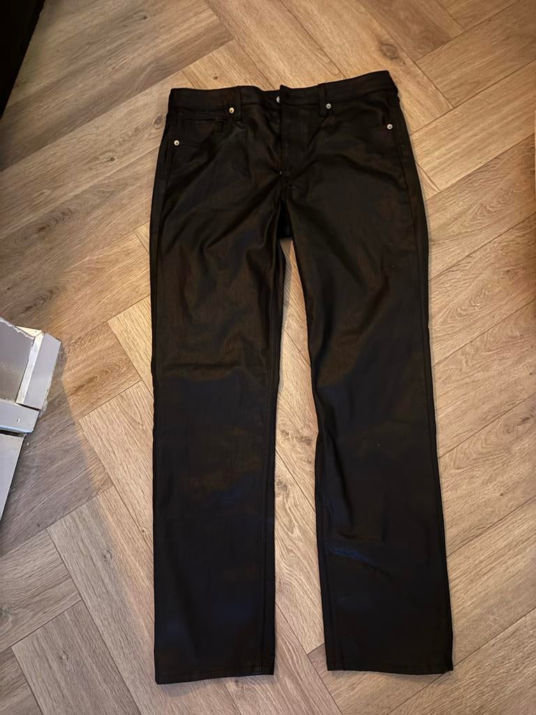 Leren broek van H&M, Zwart, Maat 46/48 (XL) of groter, Nieuw, Ophalen of Verzenden