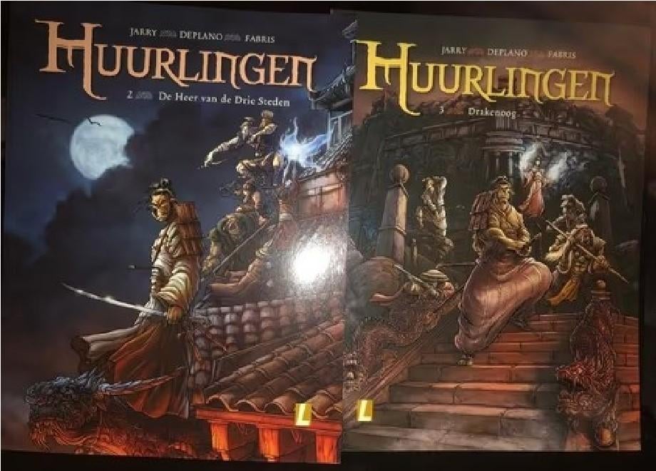 De heer van de drie steden drakenoog 2x huurlingen k2, Meerdere stripboeken, Ophalen of Verzenden, Zo goed als nieuw