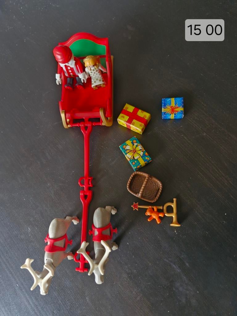 Playmobil Kerstman met slee en cadeautjes, Kinderen en Baby's, Speelgoed | Playmobil, Ophalen of Verzenden, Gebruikt, Complete set