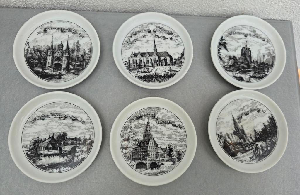 Vintage Wandbordjes  onderzetters Friesland, Ophalen of Verzenden, Glas of Kopje