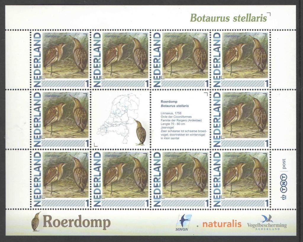 Postzegels Vogels in Nederland: Roerdomp, Ophalen of Verzenden, Na 1940, Postfris