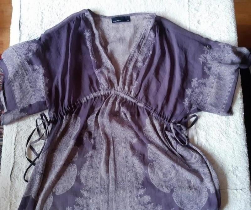 Vero Moda paarse chiffon kimono top tuniek hippie boho S M, Vero Moda, Paars, Ophalen of Verzenden, Zo goed als nieuw