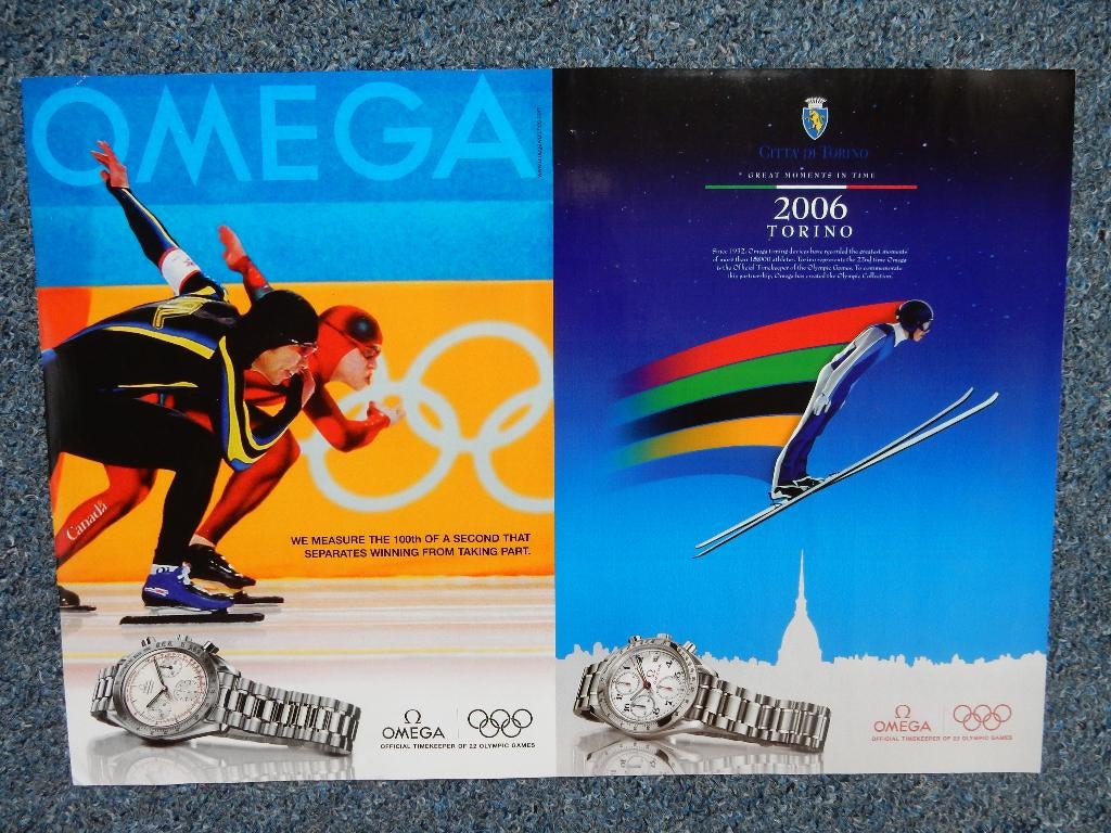 Olympische Spelen Torino 2006 Oméga folder., Ophalen of Verzenden, Zo goed als nieuw, Folder