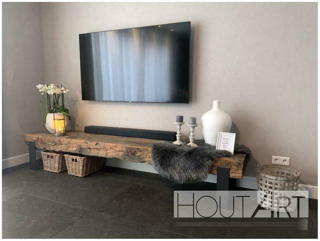 SPOORBIELS TV-MEUBEL - Oud eiken met strippoot!, Overige materialen, 100 tot 150 cm, Nieuw, Ophalen of Verzenden