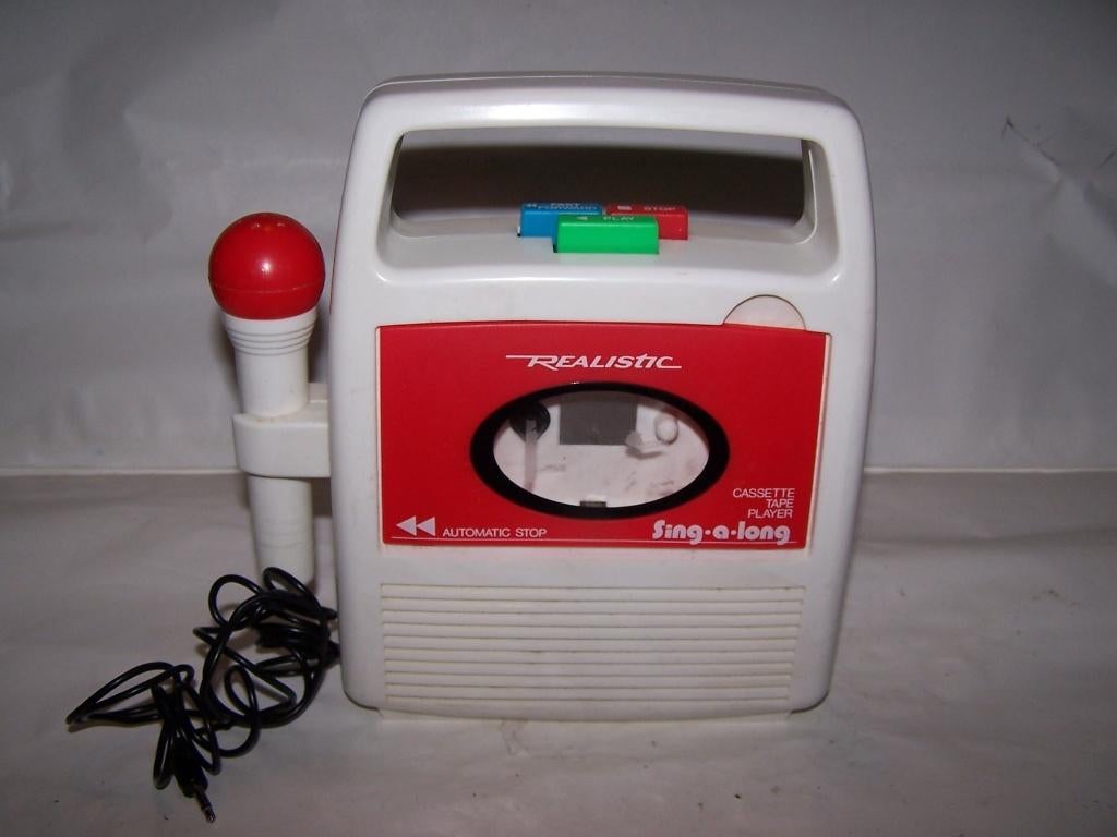 Vintage Realistic Sing-a-Long cassette/karaokespeler. Izgs., Ophalen of Verzenden, Enkel, Overige merken