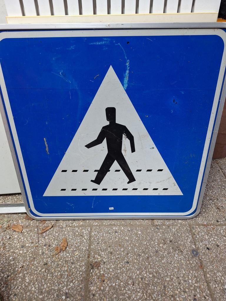 Verkeersbord Voetgangersoversteekplaats, Verzamelen, Overige Verzamelen, Ophalen of Verzenden