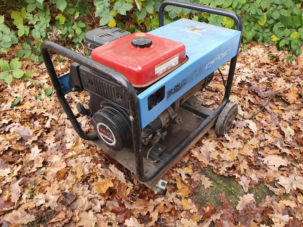 Genset aggregaat generator 230volt benzine, Ophalen, Gebruikt, Minder dan 5 kVA, Benzine