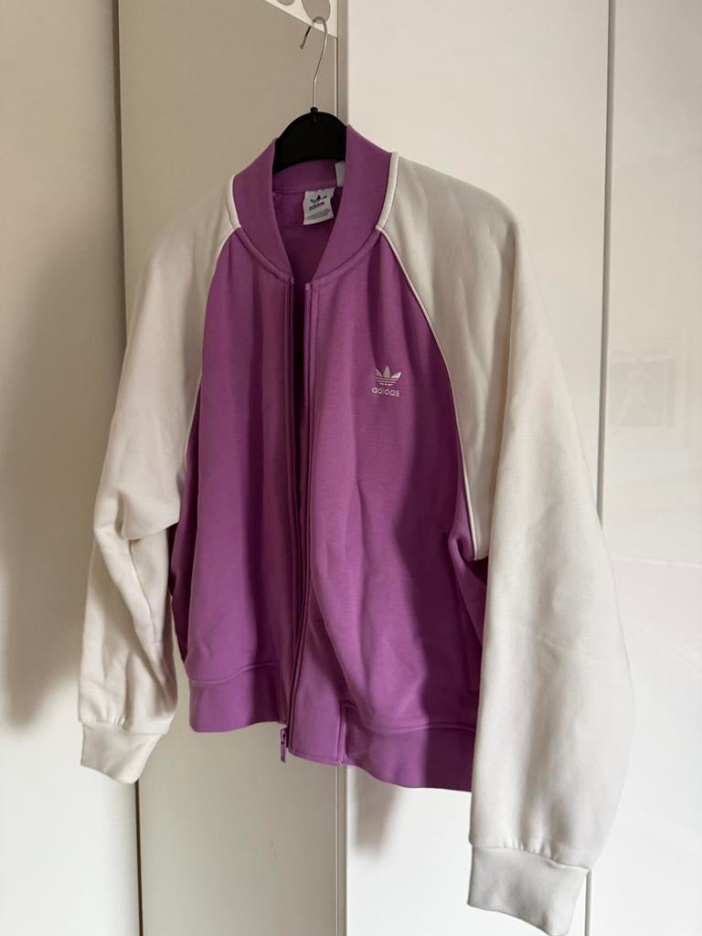 Adidas vest dames creme paars medium zgan, Ophalen of Verzenden, Zo goed als nieuw, Maat 38/40 (M), Paars