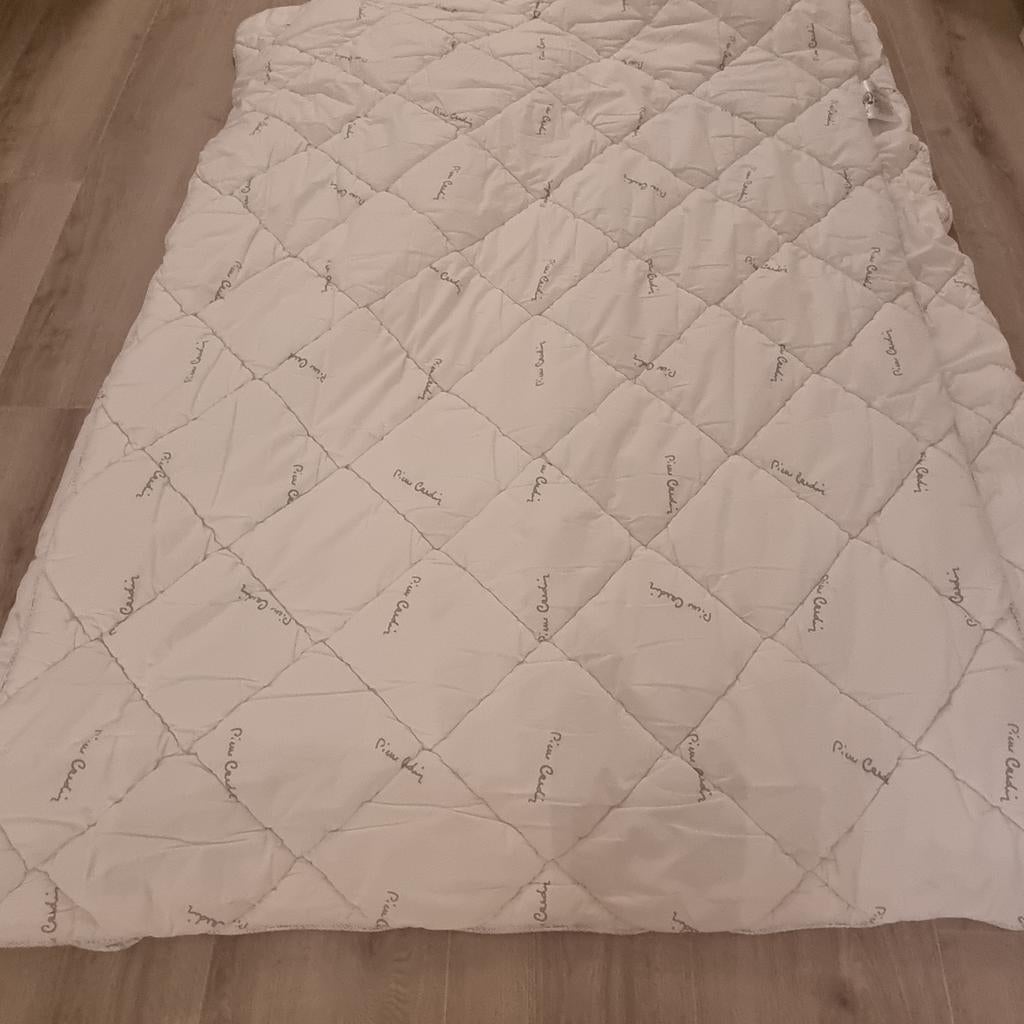 Luxe Pierre Cardin prei plaid dekbed (130x190) - wit, Ophalen, Eenpersoons, Wit, Deken of Dekbed