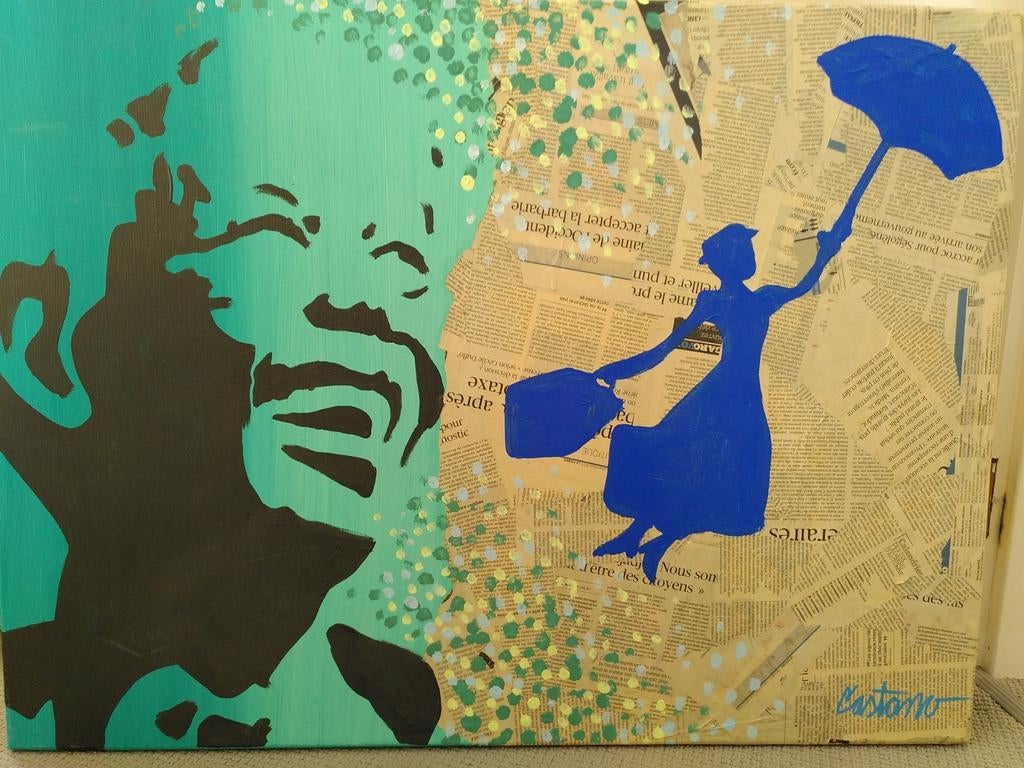 Pop art schilderij Castano, Ophalen
