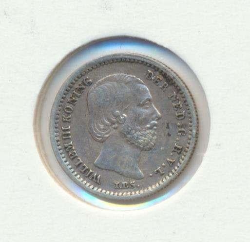 Nederland 5 Cent 1862 Willem 3, Postzegels en Munten, Munten | Nederland, Koning Willem III, Zilver, Ophalen of Verzenden, Losse munt