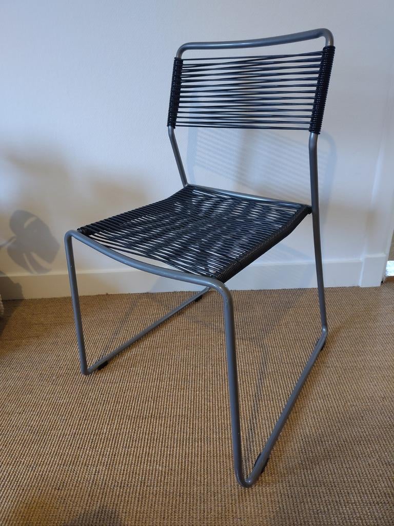 Ikea Melker Lisa Norinder vintage spaghetti draadstoel, Huis en Inrichting, Ophalen, Vintage design, Zwart, Zo goed als nieuw