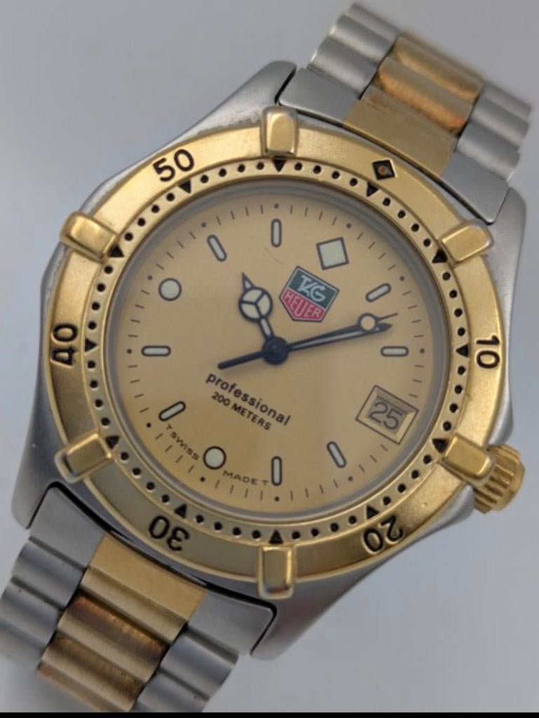 Te koop: TAG Heuer 2000 Professional – Two-Tone – Vintage, Overige merken, Staal, Gebruikt, Staal