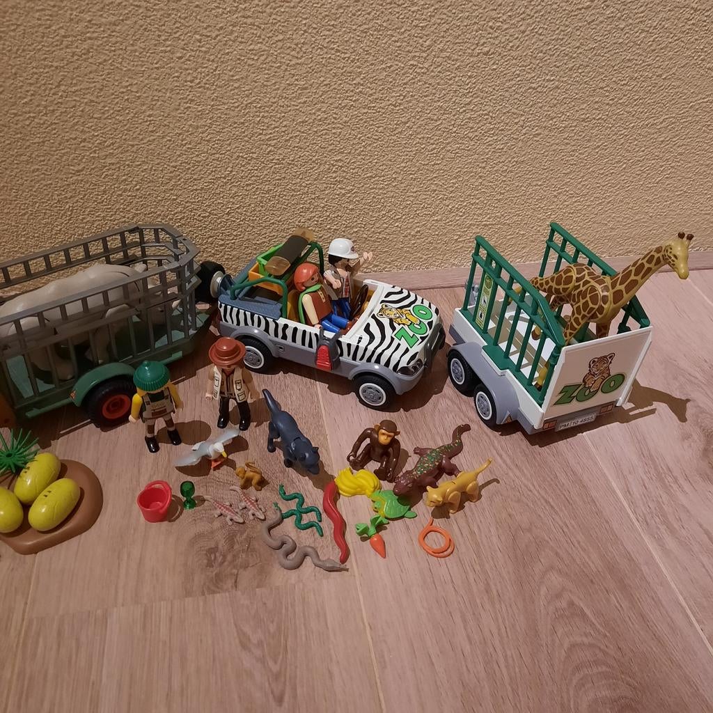 Playmobil Safari Auto met Kar en Dieren, Ophalen of Verzenden, Gebruikt, Complete set