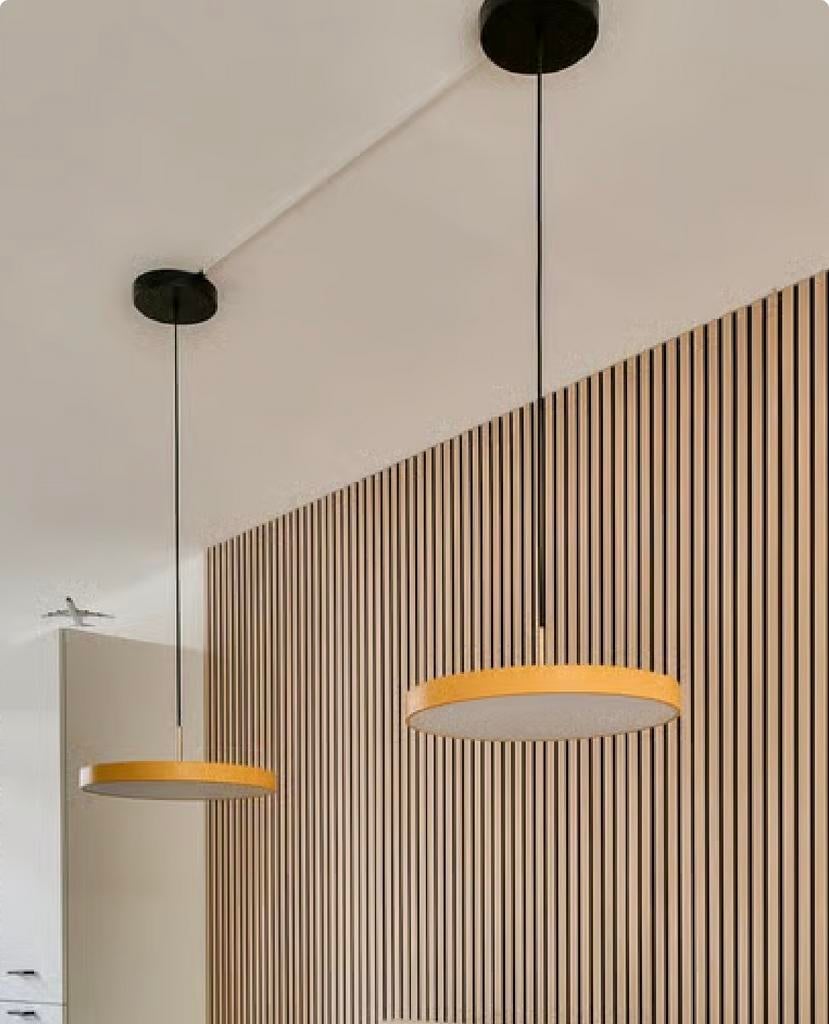 2x UMAGE Asteria hanglamp geel - Zo goed als nieuw!, Ophalen, Zo goed als nieuw, Metaal, Minder dan 50 cm
