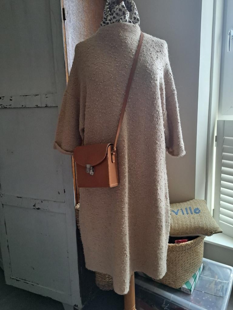 purdey. lotte dress. xxl katoen alpalca  camel, Kleding | Dames, Blouses en Tunieken, Zo goed als nieuw, Maat 46/48 (XL) of groter
