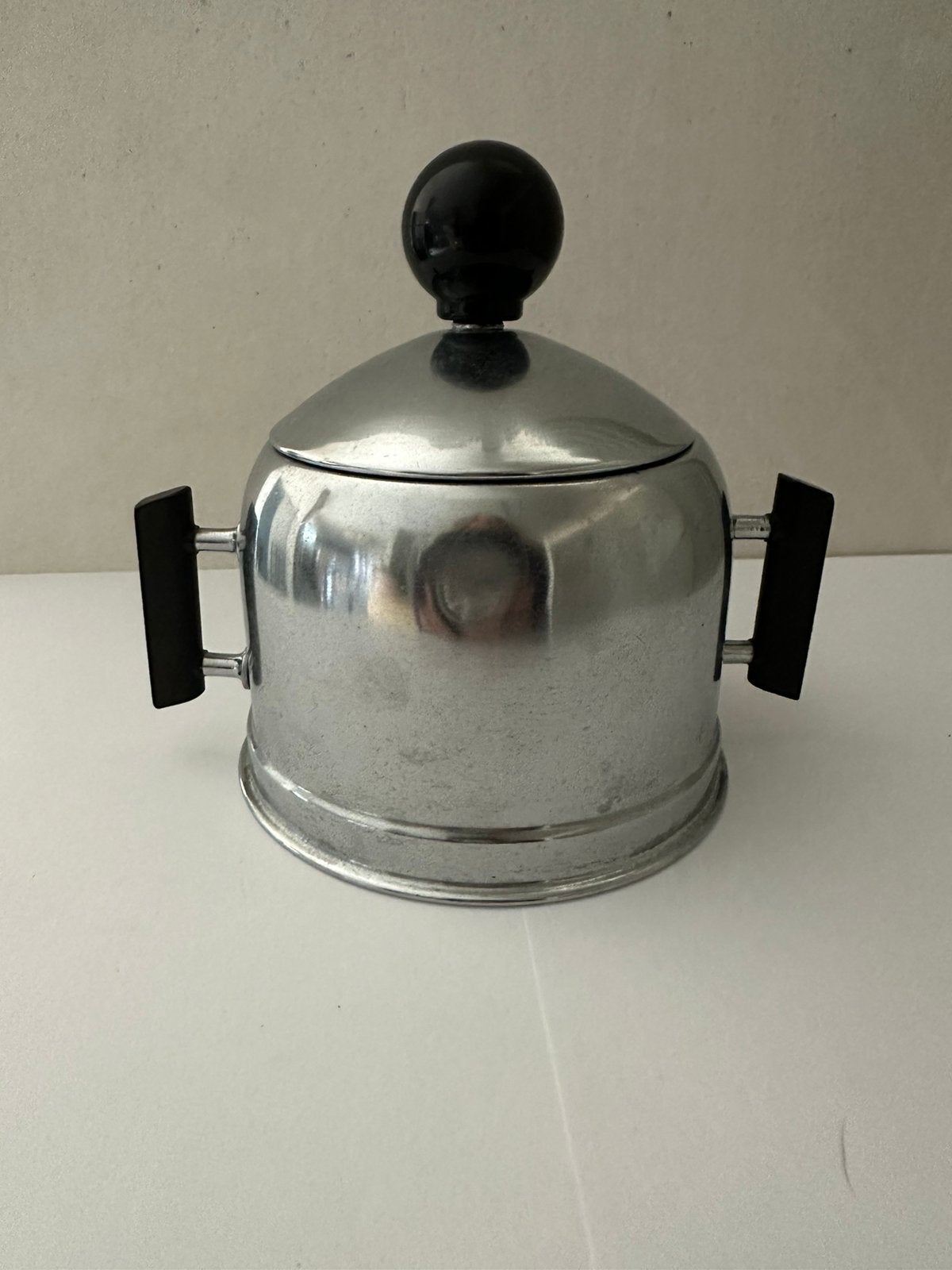 Vintage suikerpot + deksel Demeyere België, jaren '60 '70., Verzamelen, Ophalen of Verzenden, Huis en Inrichting