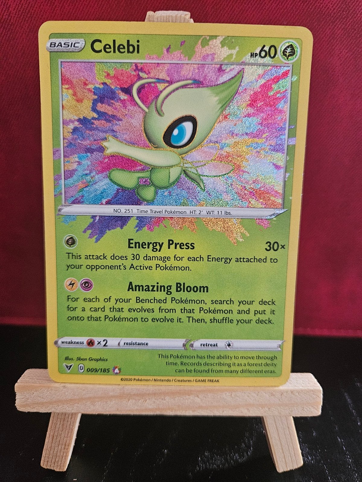 Celebi #009, Hobby en Vrije tijd, Verzamelkaartspellen | Pokémon, Ophalen of Verzenden, Gebruikt, Losse kaart