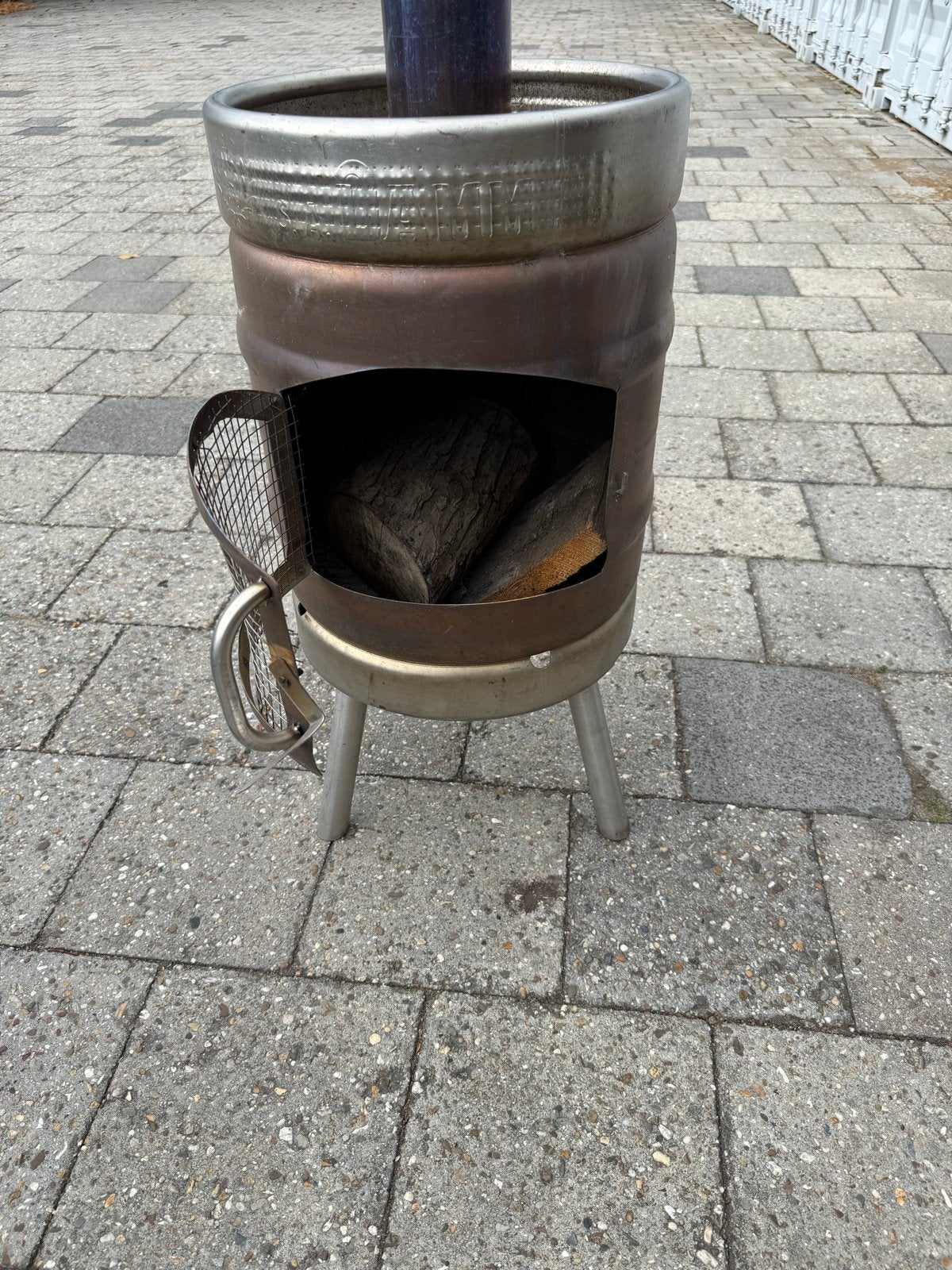 RVS Tuinhaard "Bierfust" - Uniek en Duurzaam, Ophalen, Gebruikt