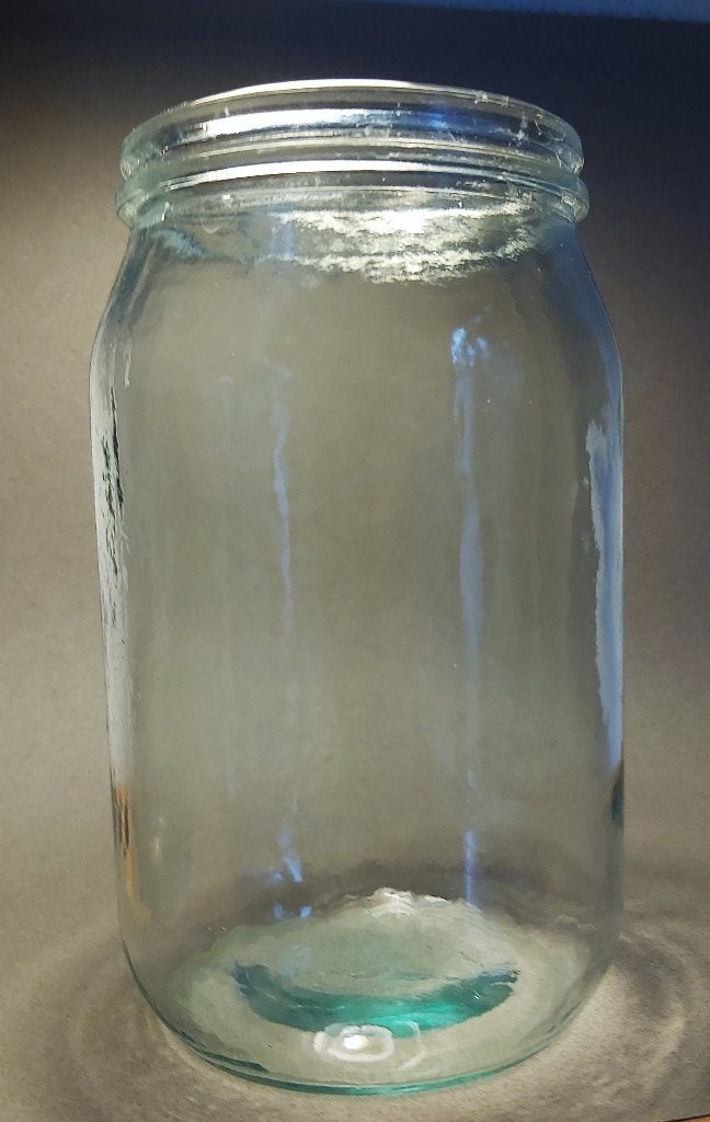 Vaas glas melkbus model groene waas, Ophalen, Transparant, 16 cm, Nieuw