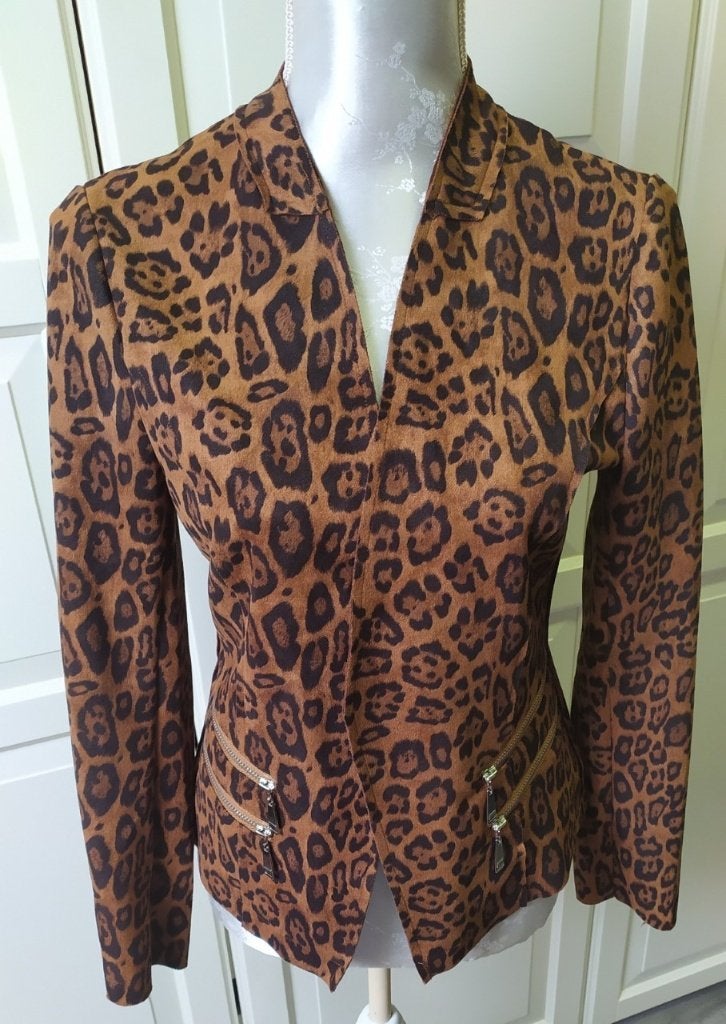 Woman Blazer Suedine Leopard Maat S, Bruin, Nieuw, Ophalen of Verzenden, Jasje