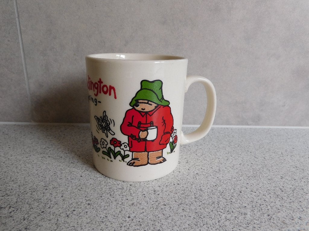 Mok Paddington Bear Spring Douwe Egberts - 9x8 cm, Overige merken, Keramiek, Zo goed als nieuw, Overige stijlen