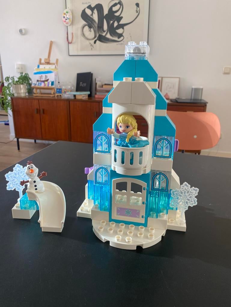 Duplo Frozen ijskasteel 2+, Ophalen of Verzenden, Gebruikt, Poppenhuis