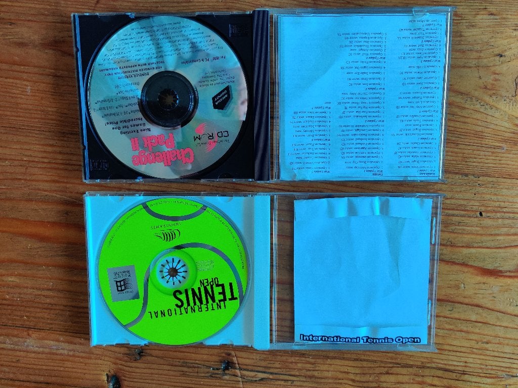 2X pc:cd origineel: internat. tennis open/challenge pack II, Gebruikt, 1 speler, Eén computer, Ophalen of Verzenden
