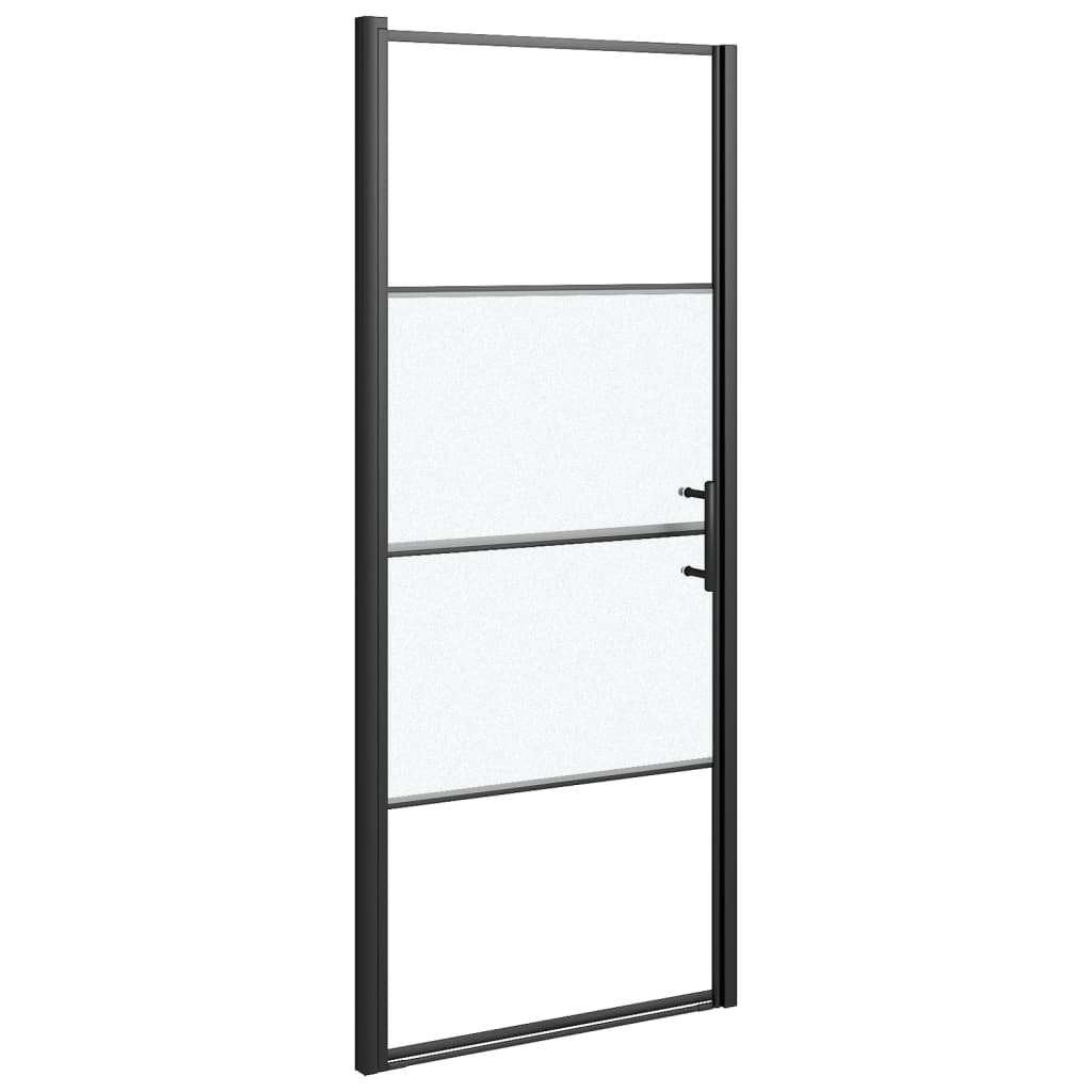 Douchedeur douchescherm gehard glas zwart GRATIS BEZORGD!, Verzenden, Zwart, Overige typen, Nieuw
