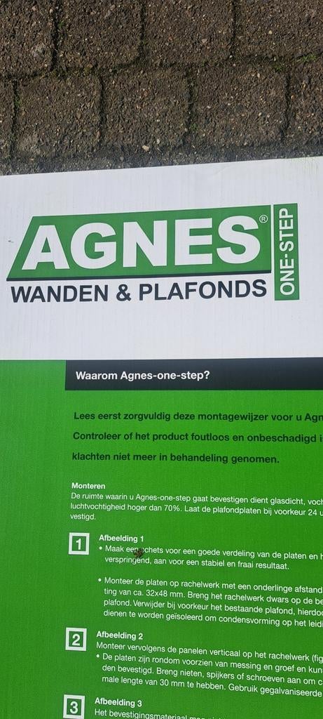 Nieuwe Agnes plafondplaat wit 60x120 cm, Ophalen of Verzenden