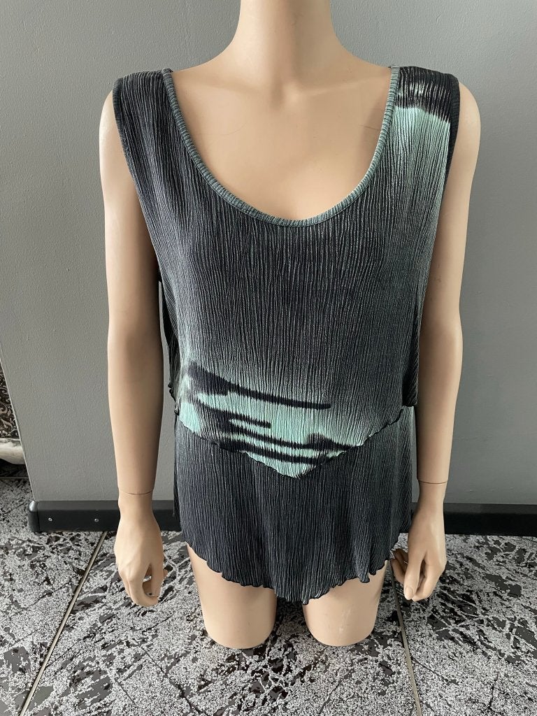 ZGAN Top, zwart/turquoise, maat 38/40, Kleding | Dames, Maat 38/40 (M), Zwart, Ophalen of Verzenden, Zo goed als nieuw