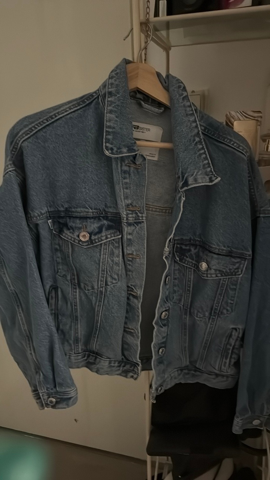 FB Sister Denim Jacket XL - Zo goed als nieuw, Kleding | Dames, Jassen | Zomer, Zo goed als nieuw, Maat 46/48 (XL) of groter, Blauw