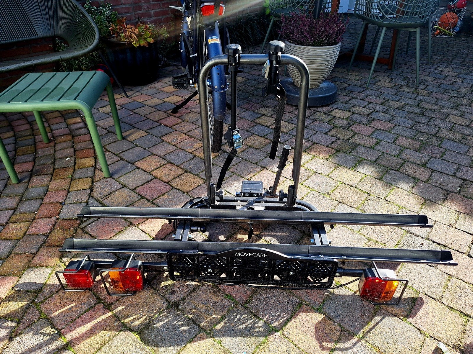 Movecare fietsendrager voor 2 fietsen, Ophalen, 2 fietsen, Zo goed als nieuw, Trekhaakdrager