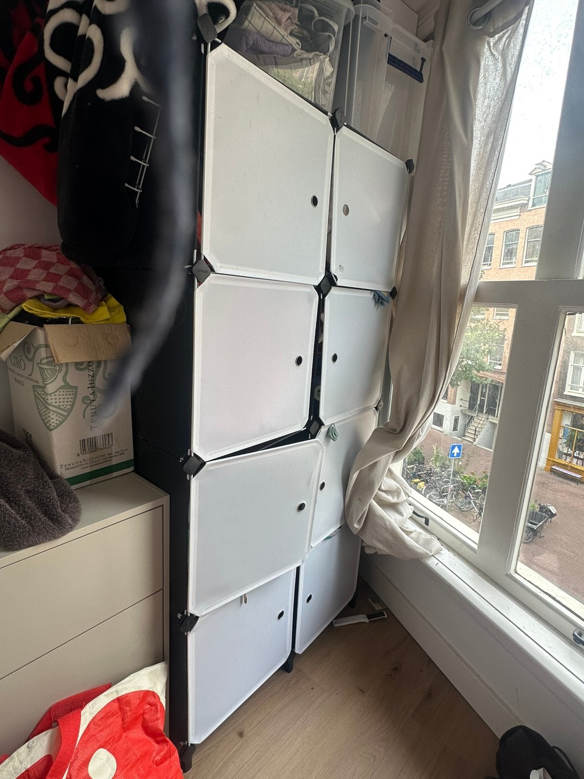 ikea black and white shoe cabinet/storage, Ophalen of Verzenden, Zo goed als nieuw