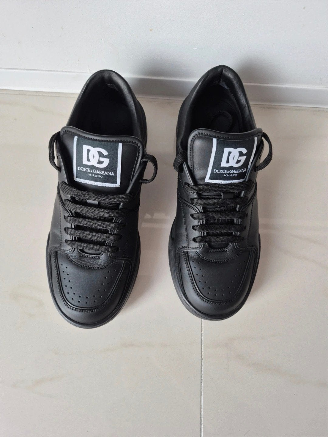 Dolce & Gabbana leder Sneakers, Kleding | Heren, Schoenen, Dolce & Gabbana, Zwart, Ophalen of Verzenden, Sneakers of Gympen