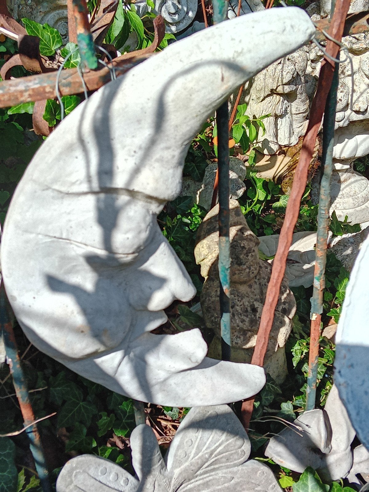 Betonnen Maan Tuinbeeld - Decoratie En veel meer, Ophalen, Gebruikt, Beton, Abstract beeld