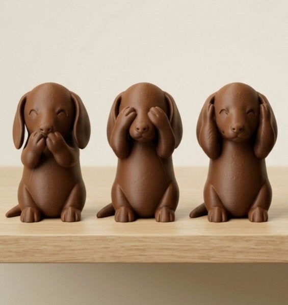 Teckel, dachshound, Horen zien zwijgen decoratie sinterklaas, Ophalen of Verzenden, Nieuw, Dier