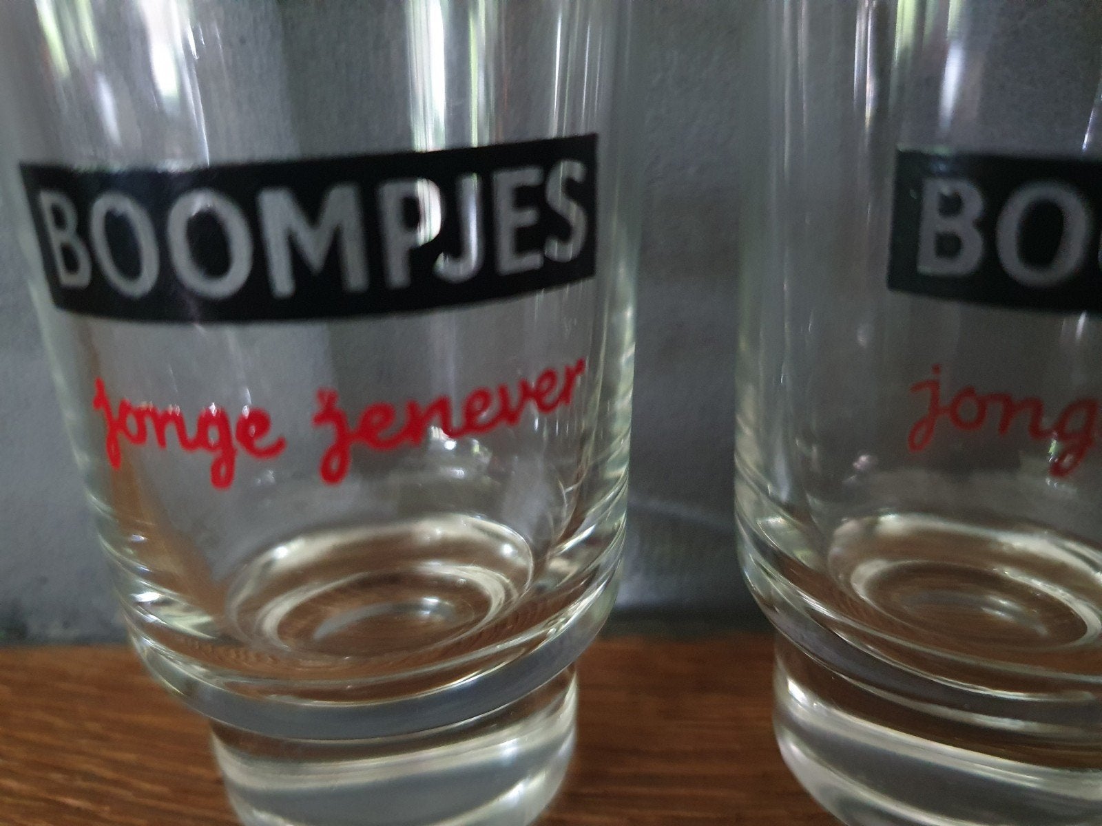 4 boompjes jonge jenever glaasjes, Verzamelen, Glas en Borrelglaasjes, Ophalen of Verzenden, Zo goed als nieuw