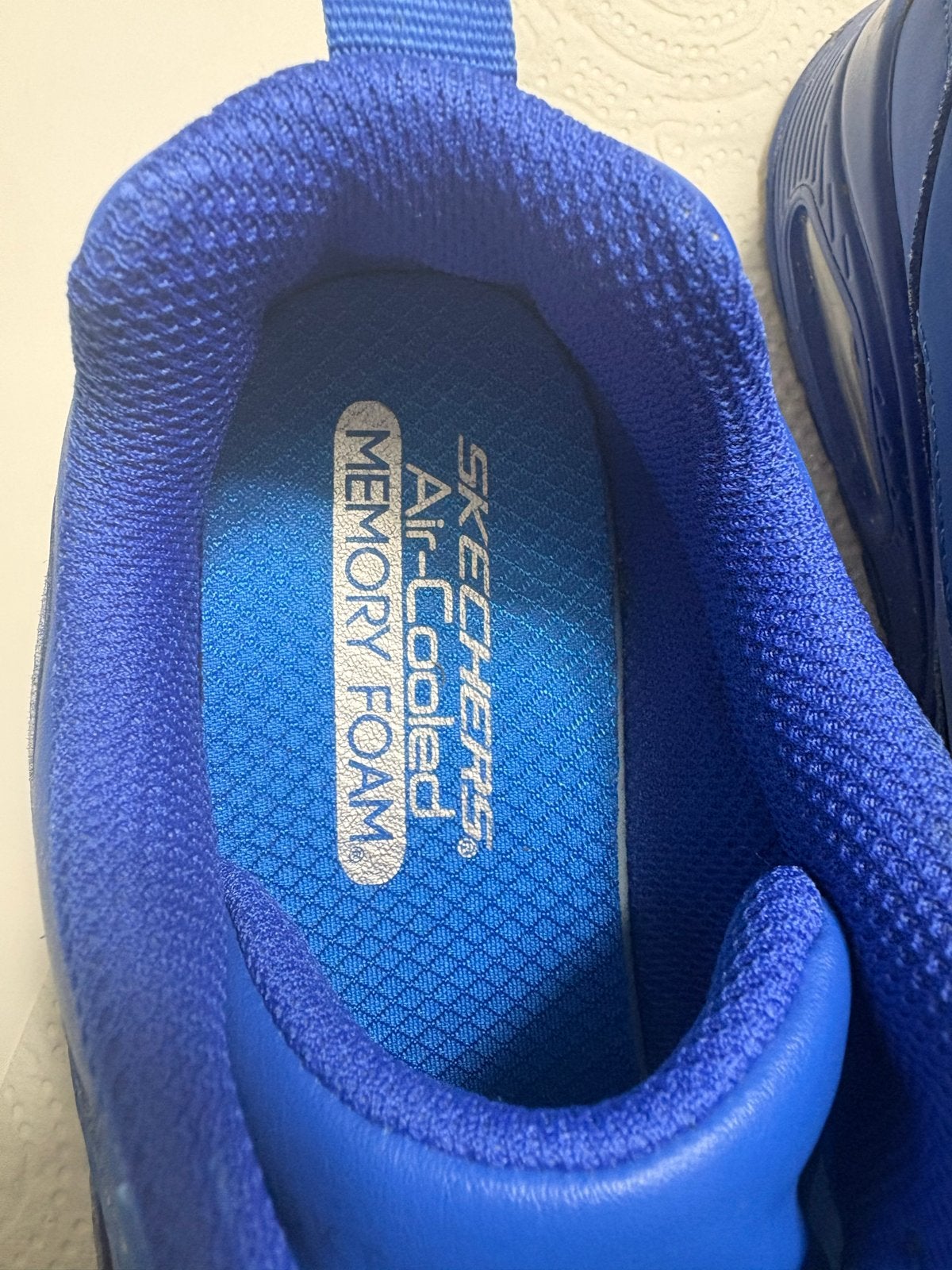 Skechers Air-Cooled Memory Foam Sneakers Blauw, Kleding | Dames, Ophalen of Verzenden, Gedragen, Blauw, Sneakers of Gympen